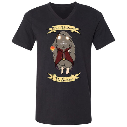 Unisex V-Neck T-Shirt - N9XC2CQV - Black - 1