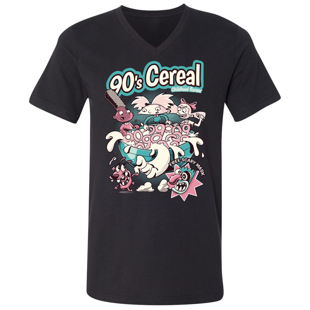 Unisex V-Neck T-Shirt - DPVATJP6 - Black - 1