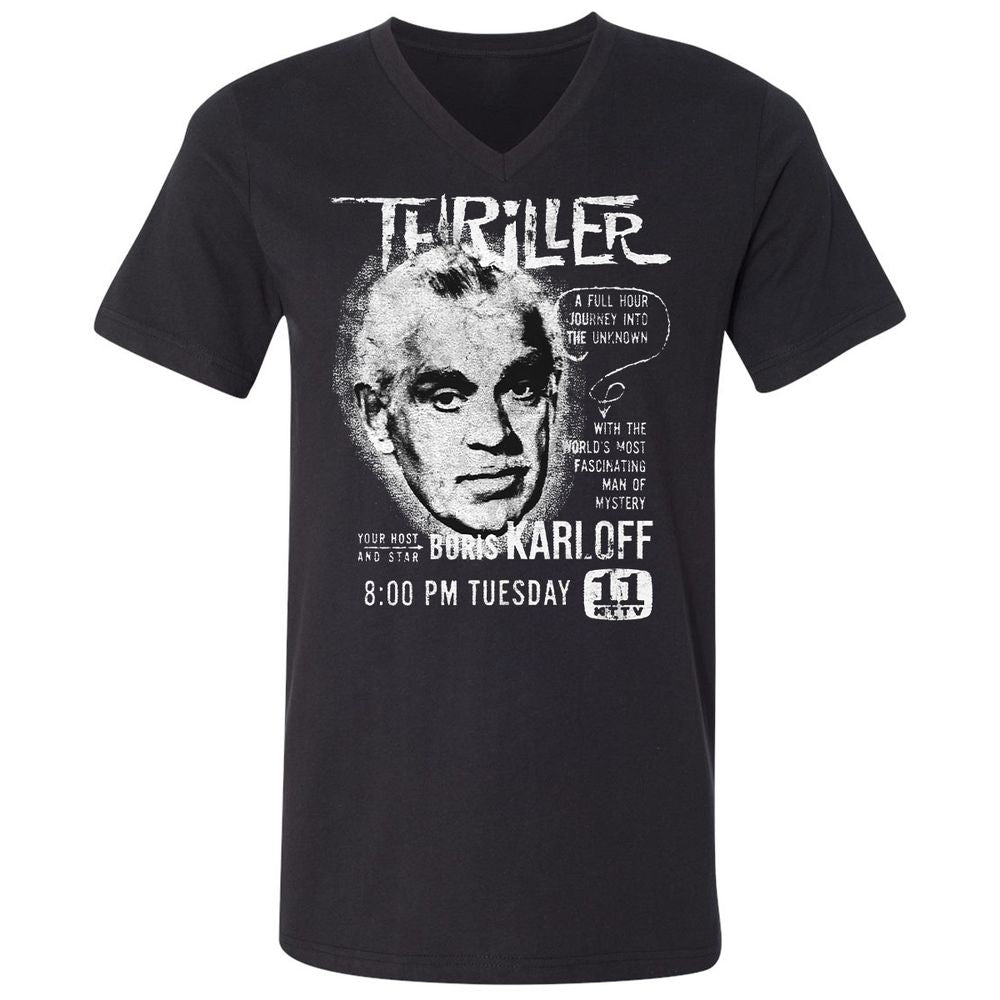 Unisex V-Neck T-Shirt - 8DGVCMHJ - Black - 1