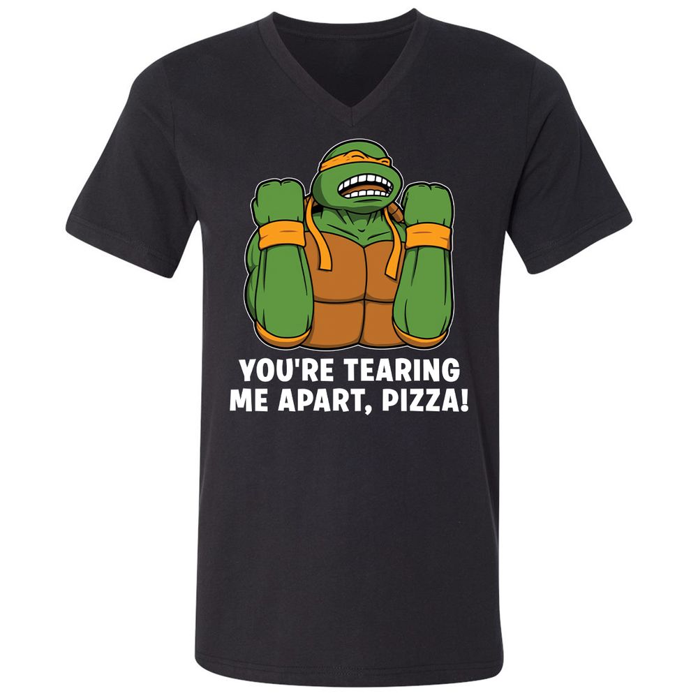 Unisex V-Neck T-Shirt - ABP2TZF6 - Black - 1