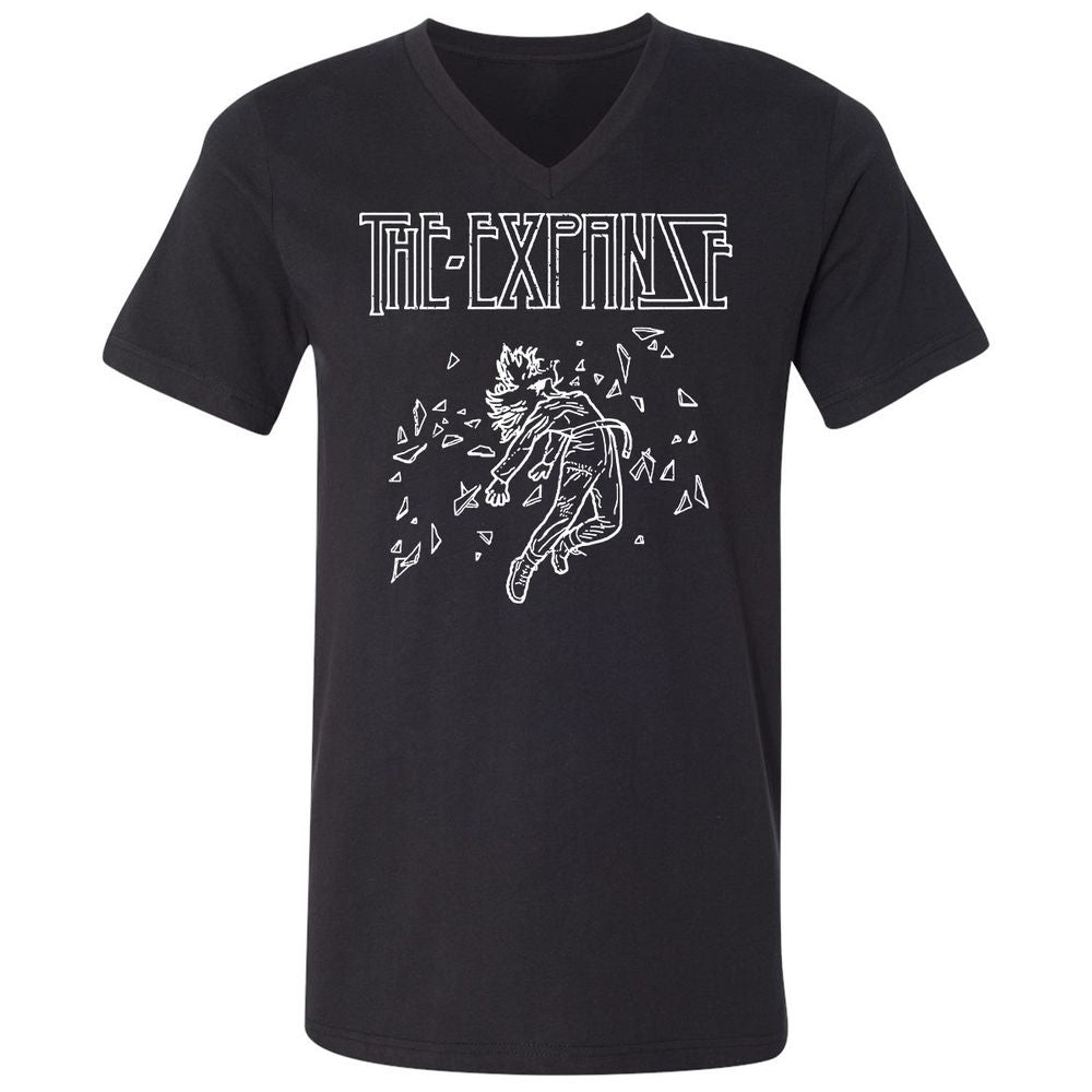 Unisex V-Neck T-Shirt - A3JCYVTW - Black - 1