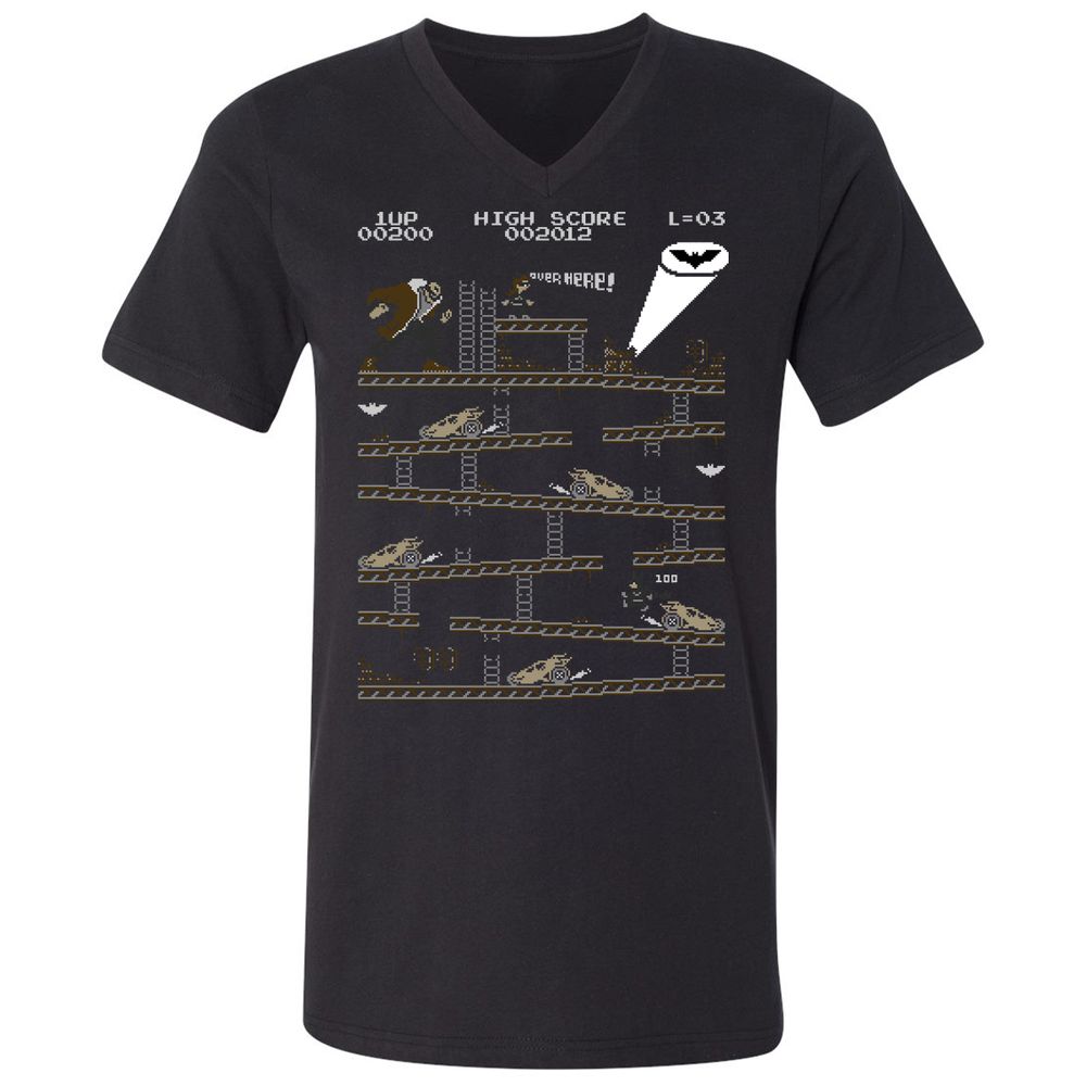 Unisex V-Neck T-Shirt - FVTGSCA6 - Black - 1