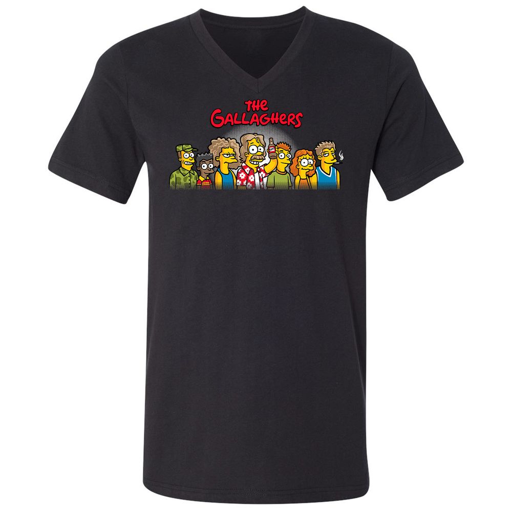 Unisex V-Neck T-Shirt - CAUBD64N - Black - 1