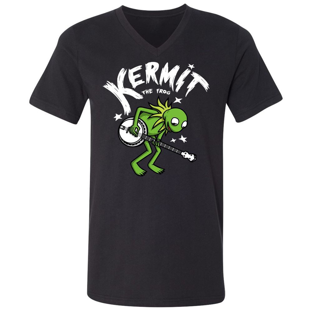 Unisex V-Neck T-Shirt - RGU2332C - Black - 1