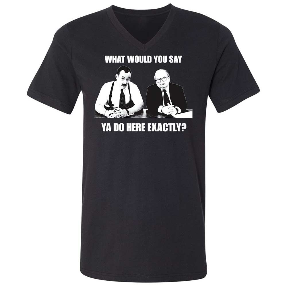 Unisex V-Neck T-Shirt - LJAEUEBJ - Black - 1