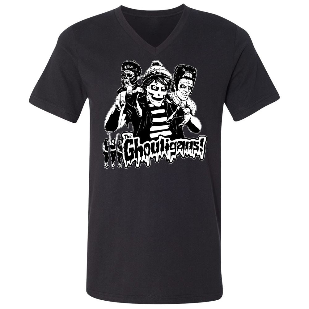 Unisex V-Neck T-Shirt - 8Z9AL7SD - Black - 1