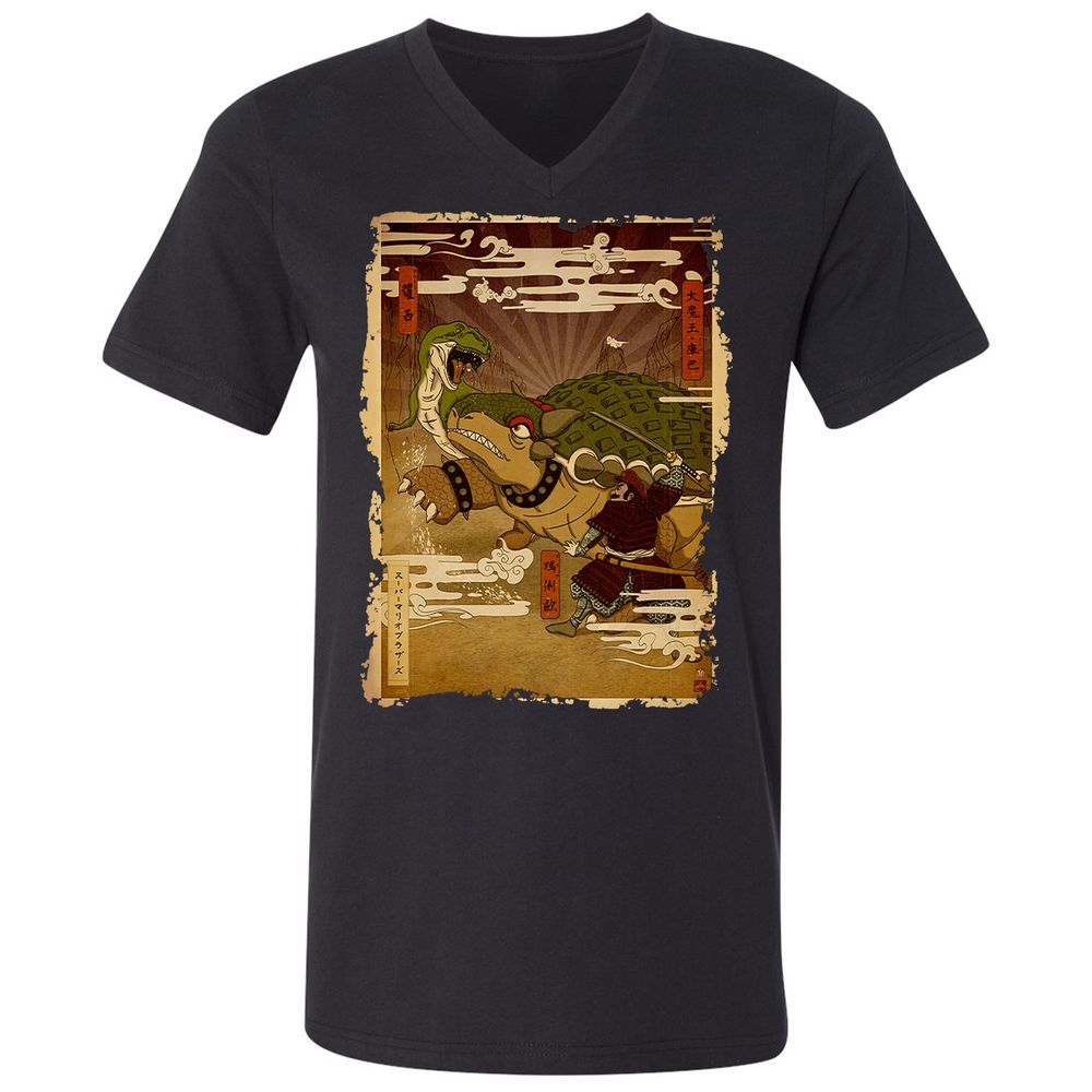 Unisex V-Neck T-Shirt - L7X3GNUC - Black - 1