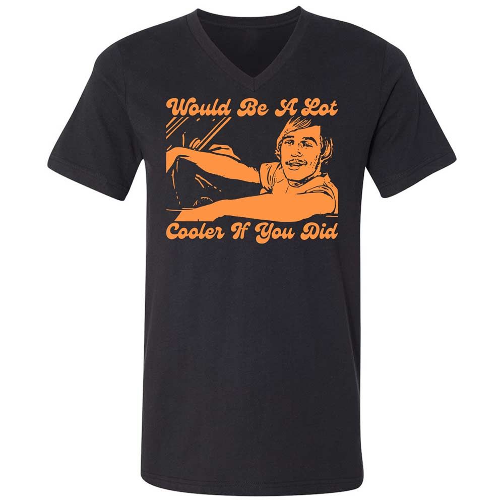 Unisex V-Neck T-Shirt - 6KQKNVX3 - Black - 1