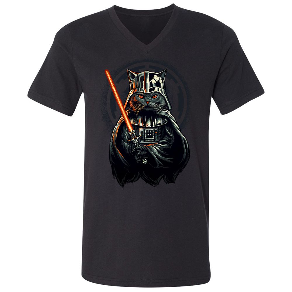 Unisex V-Neck T-Shirt - TE8RQSGW - Black - 1