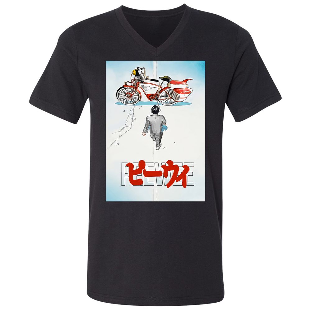 Unisex V-Neck T-Shirt - TMHYBTJ2 - Black - 1