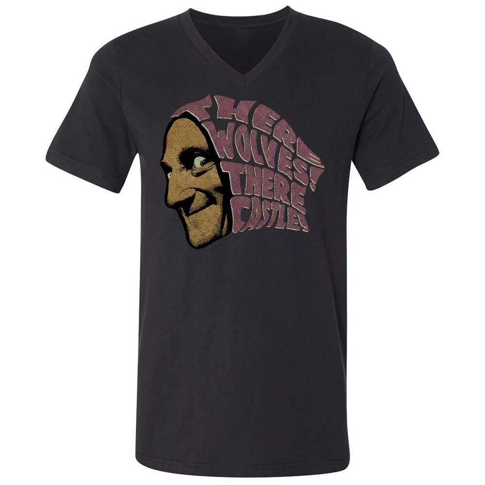 Unisex V-Neck T-Shirt - 8KGJX2QM - Black - 1