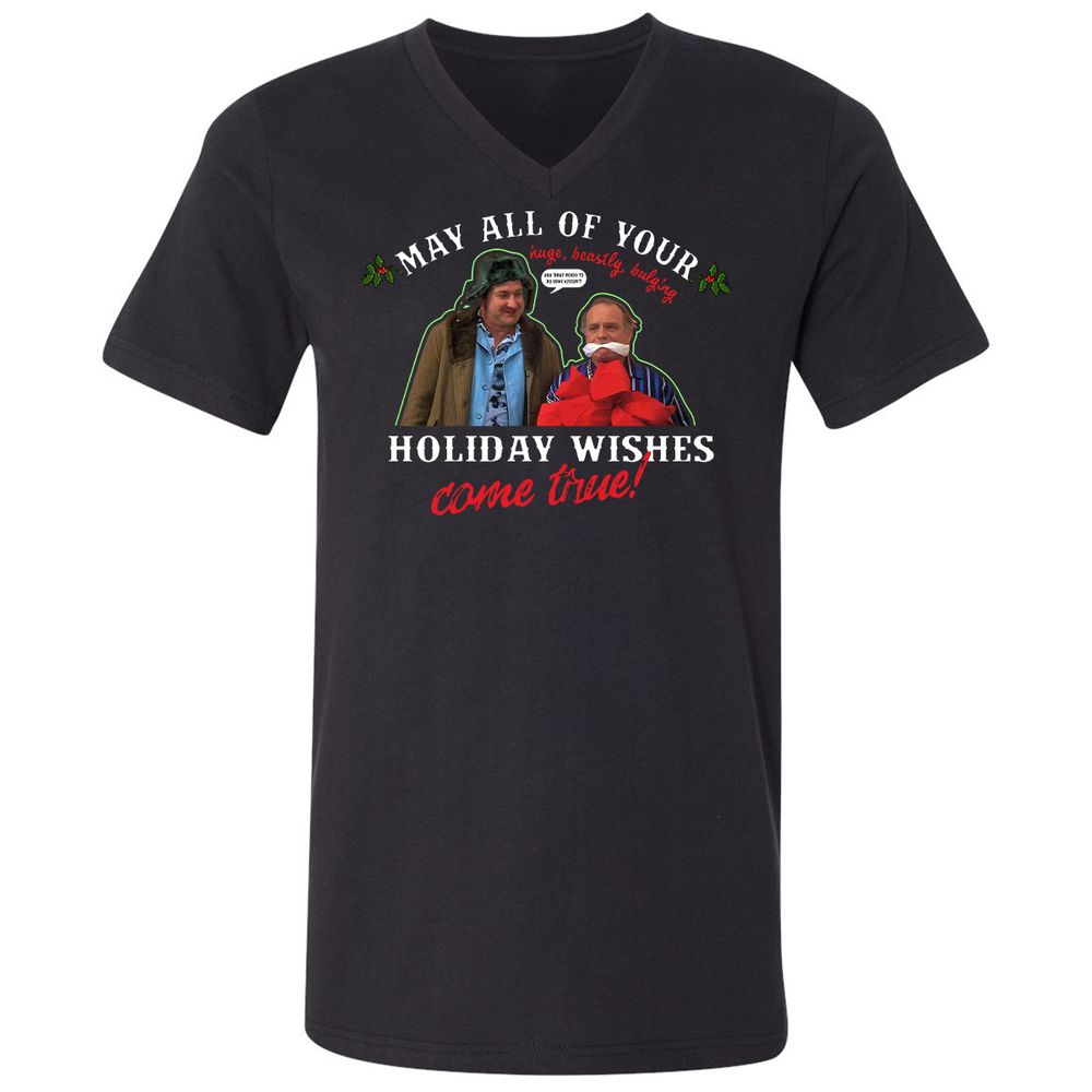 Unisex V-Neck T-Shirt - 4D2T7QPA - Black - 1