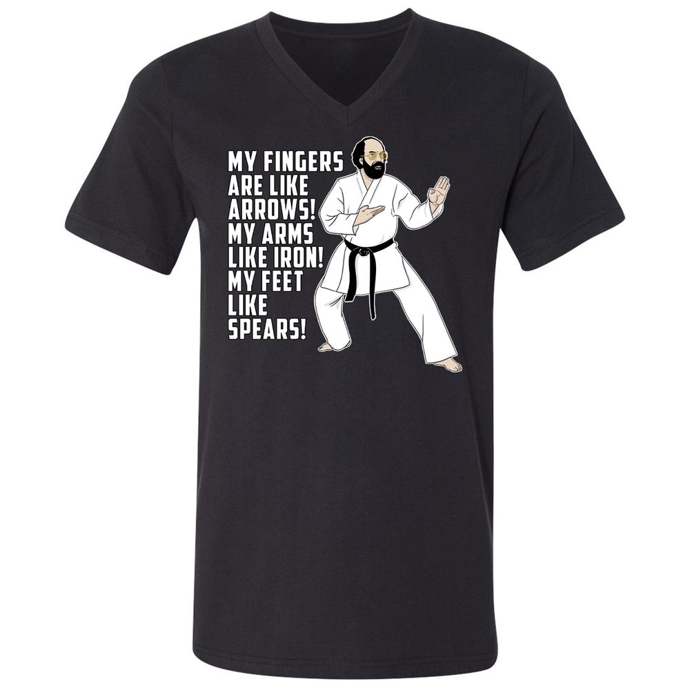Unisex V-Neck T-Shirt - AH92NGHV - Black - 1