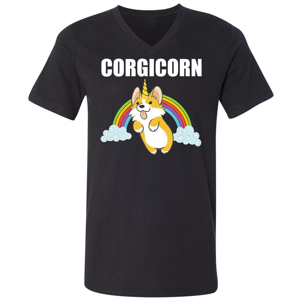 Unisex V-Neck T-Shirt - A6K9J5AZ - Black - 1