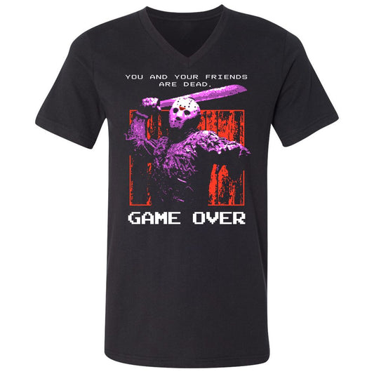 Unisex V-Neck T-Shirt - 62U8UXHT - Black - 1