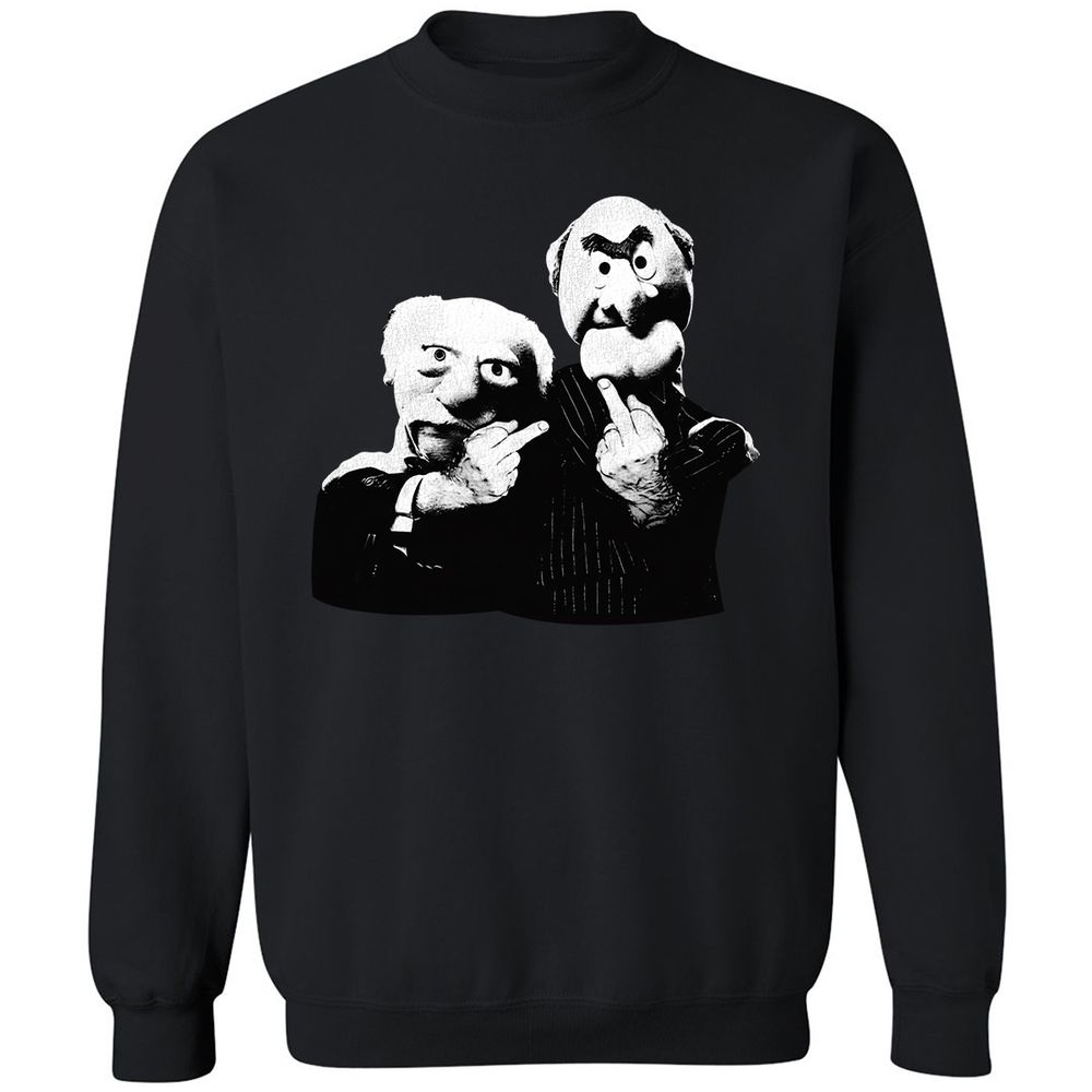 Statler and Waldorf Middle Finger - Black - 1