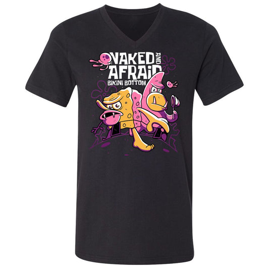 Unisex V-Neck T-Shirt - UNT6NFRV - Black - 1