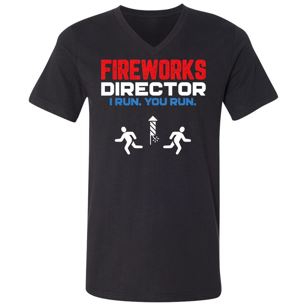 Unisex V-Neck T-Shirt - 4EYK2BYB - Black - 1