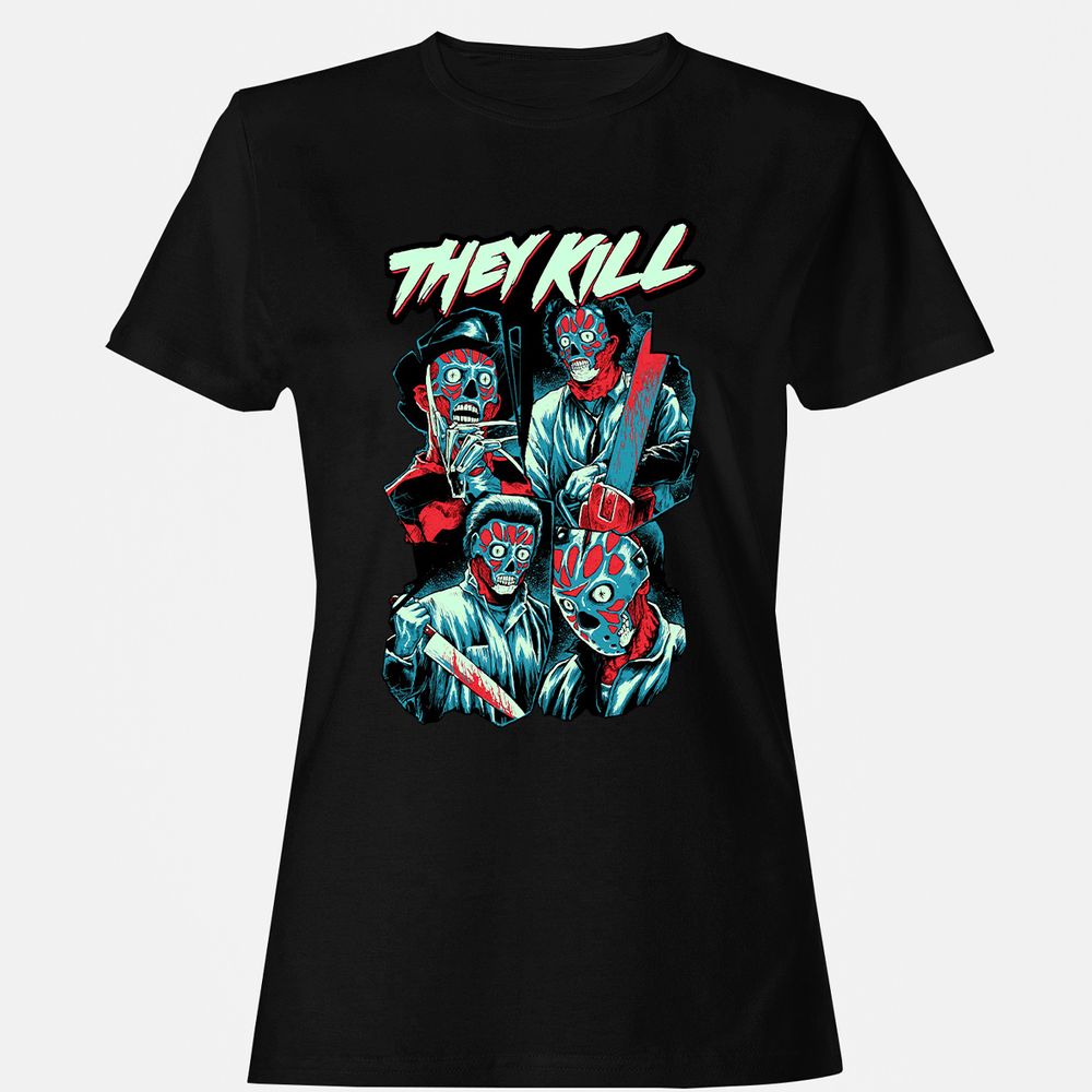 Women's T-Shirt - WJV62VCY - Black - 1