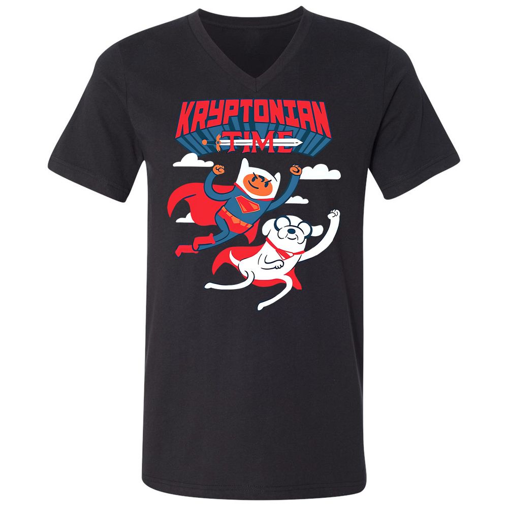 Unisex V-Neck T-Shirt - 4TWS8JW7 - Black - 1