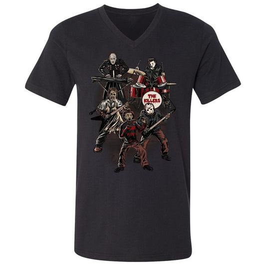 Unisex V-Neck T-Shirt - GZSWG9F3 - Black - 1