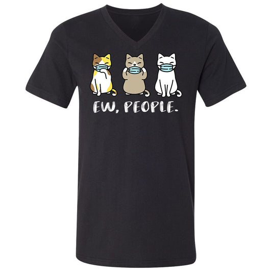 Unisex V-Neck T-Shirt - PP827DGJ - Black - 1