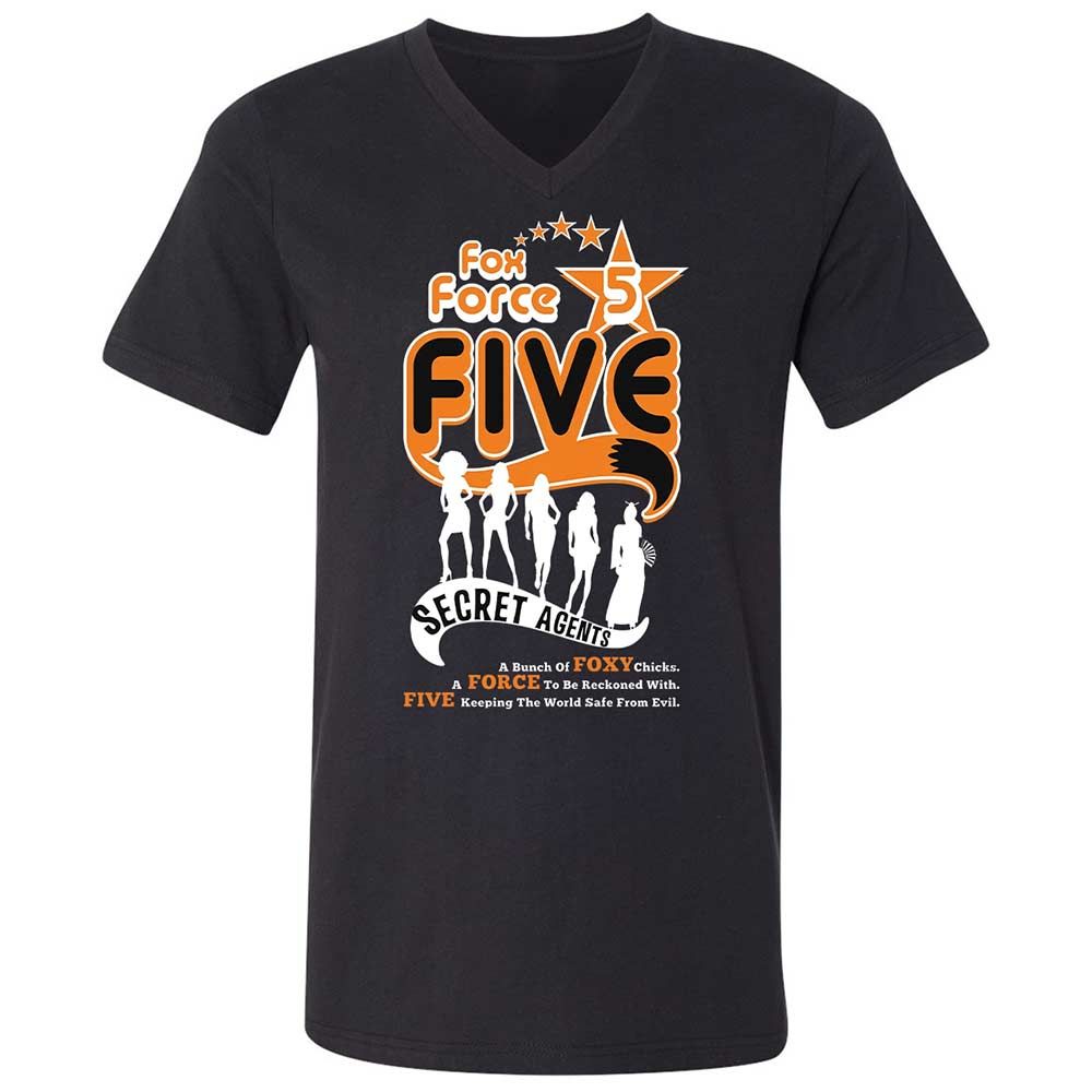 Unisex V-Neck T-Shirt - 9YKE8C3D - Black - 1