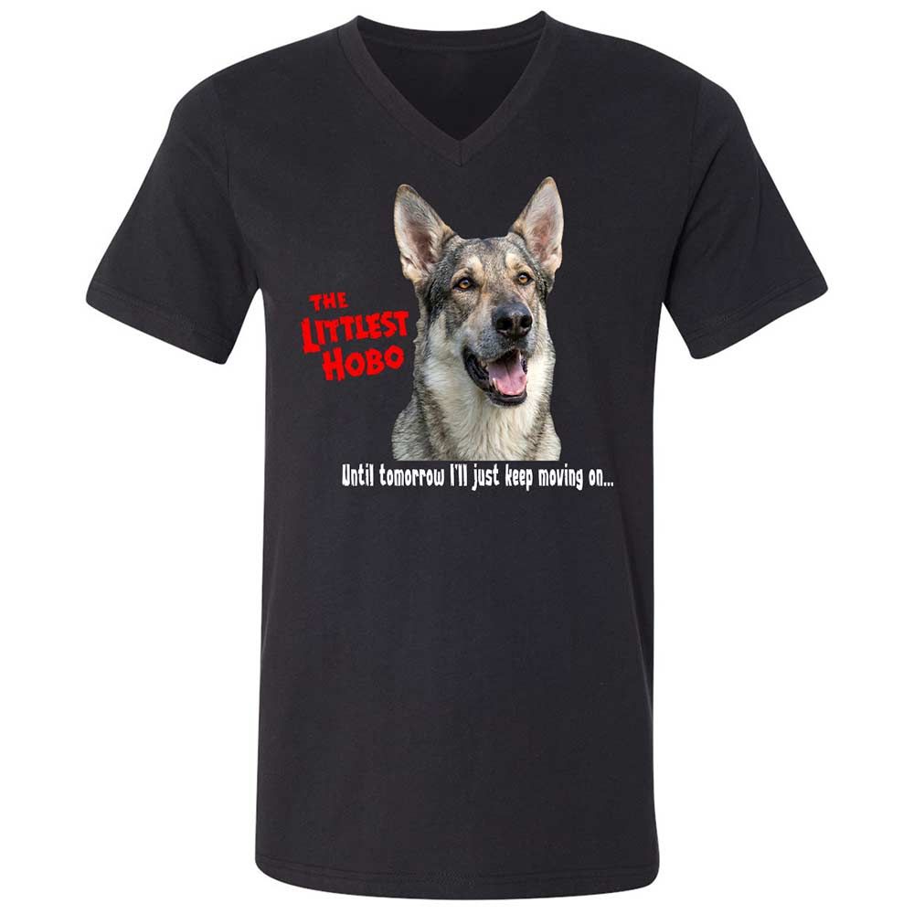 Unisex V-Neck T-Shirt - 17QFAPH8 - Black - 1