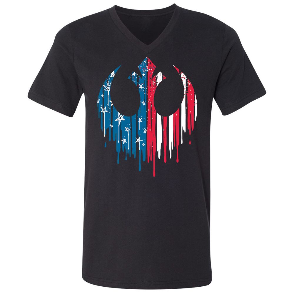 Unisex V-Neck T-Shirt - 6MXHH2TR - Black - 1