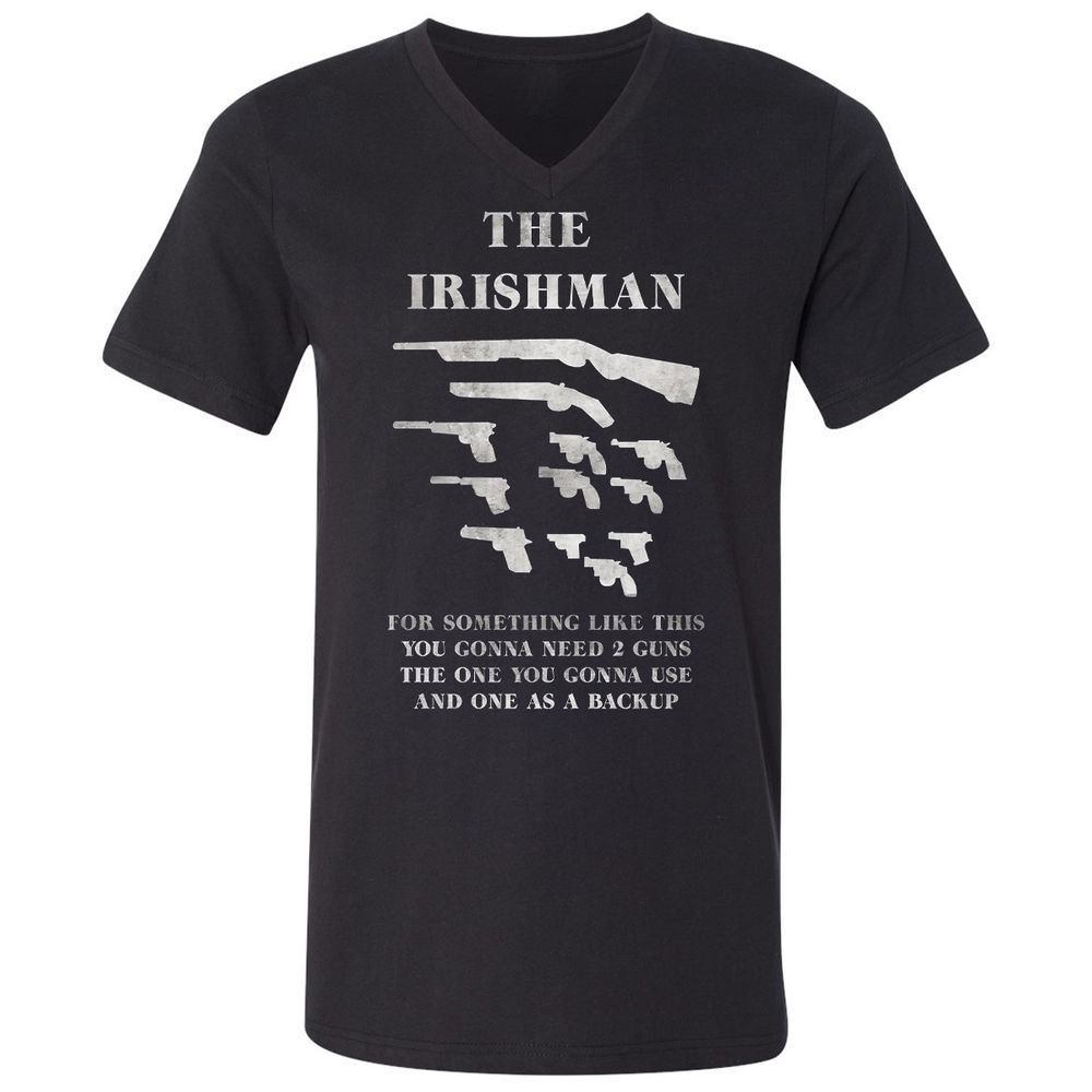 Unisex V-Neck T-Shirt - 3NSSRDYL - Black - 1