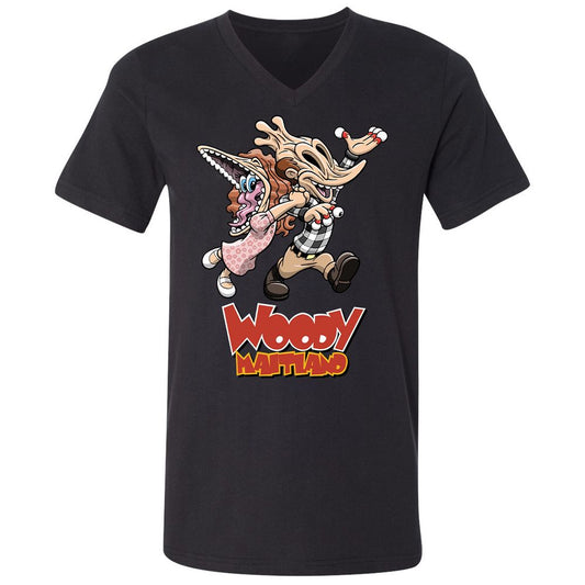 Unisex V-Neck T-Shirt - VE426VRT - Black - 1