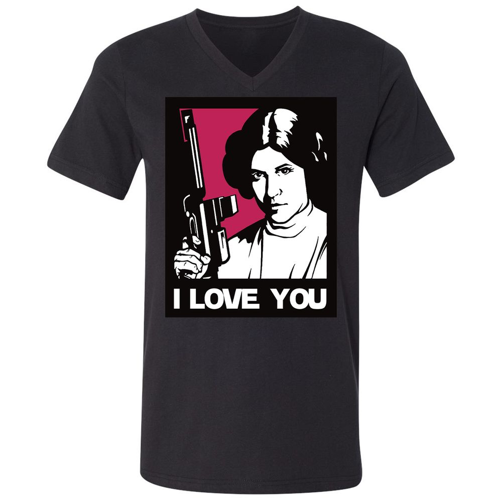 Unisex V-Neck T-Shirt - USLZ2UDJ - Black - 1