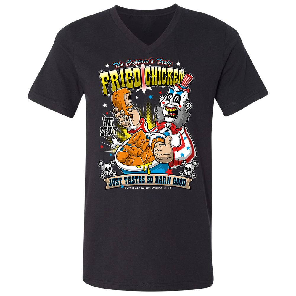 Unisex V-Neck T-Shirt - AFTCLY4Q - Black - 1