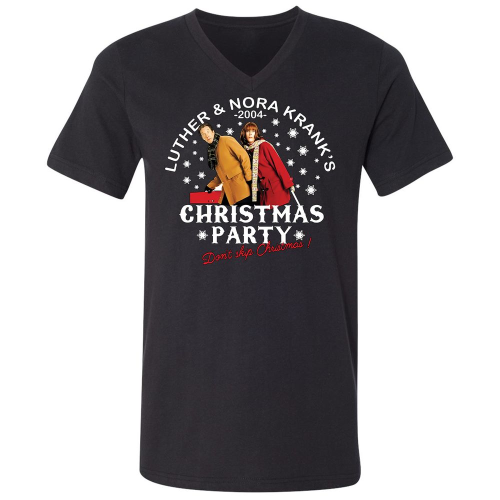 Unisex V-Neck T-Shirt - 6FLRCTA8 - Black - 1