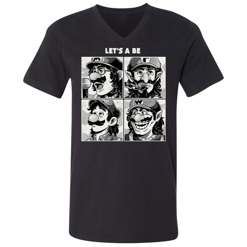 Unisex V-Neck T-Shirt - WH5C9F5V - Black - 1