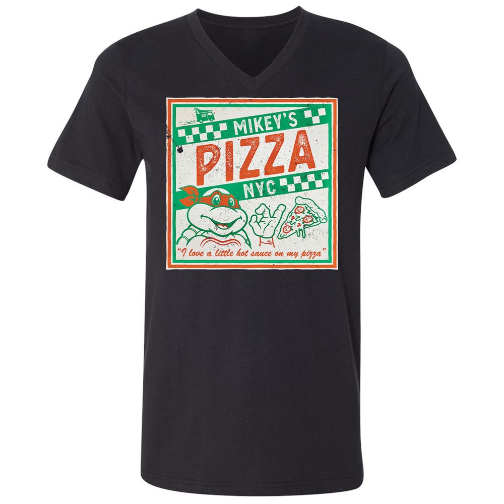 Unisex V-Neck T-Shirt - 7X3V38A6 - Black - 1