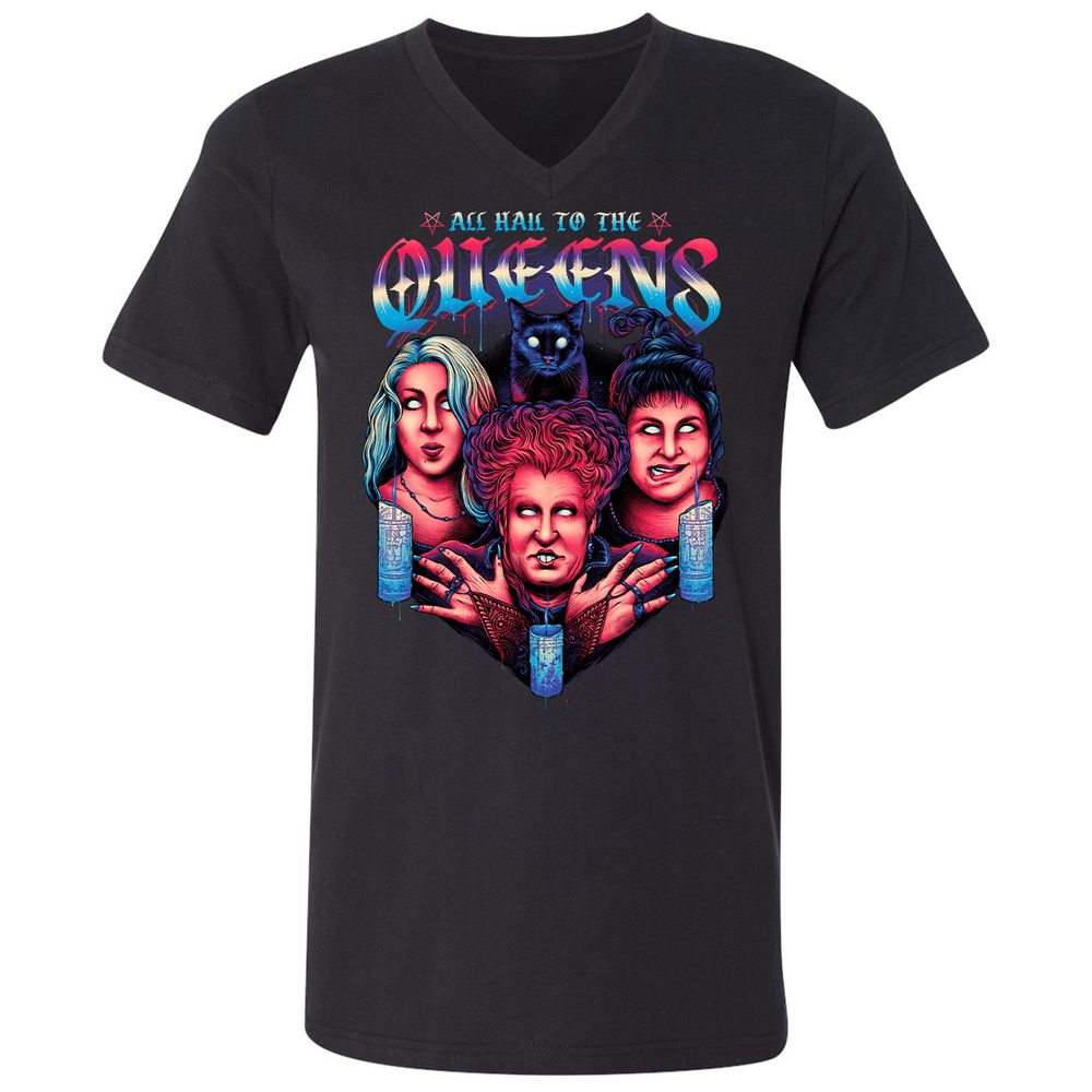 Unisex V-Neck T-Shirt - J1175HYR - Black - 1