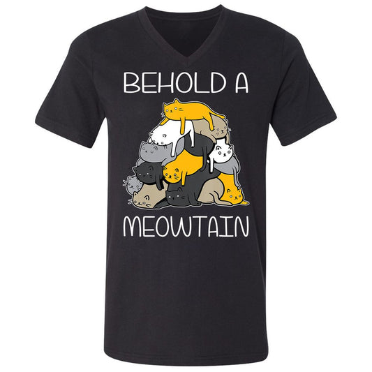 Unisex V-Neck T-Shirt - CEV3XXBY - Black - 1