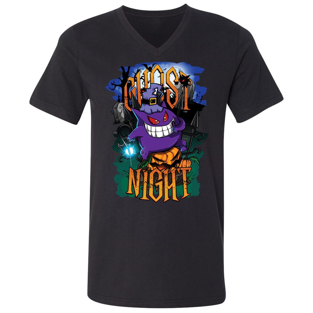 Unisex V-Neck T-Shirt - MWWV8WZN - Black - 1