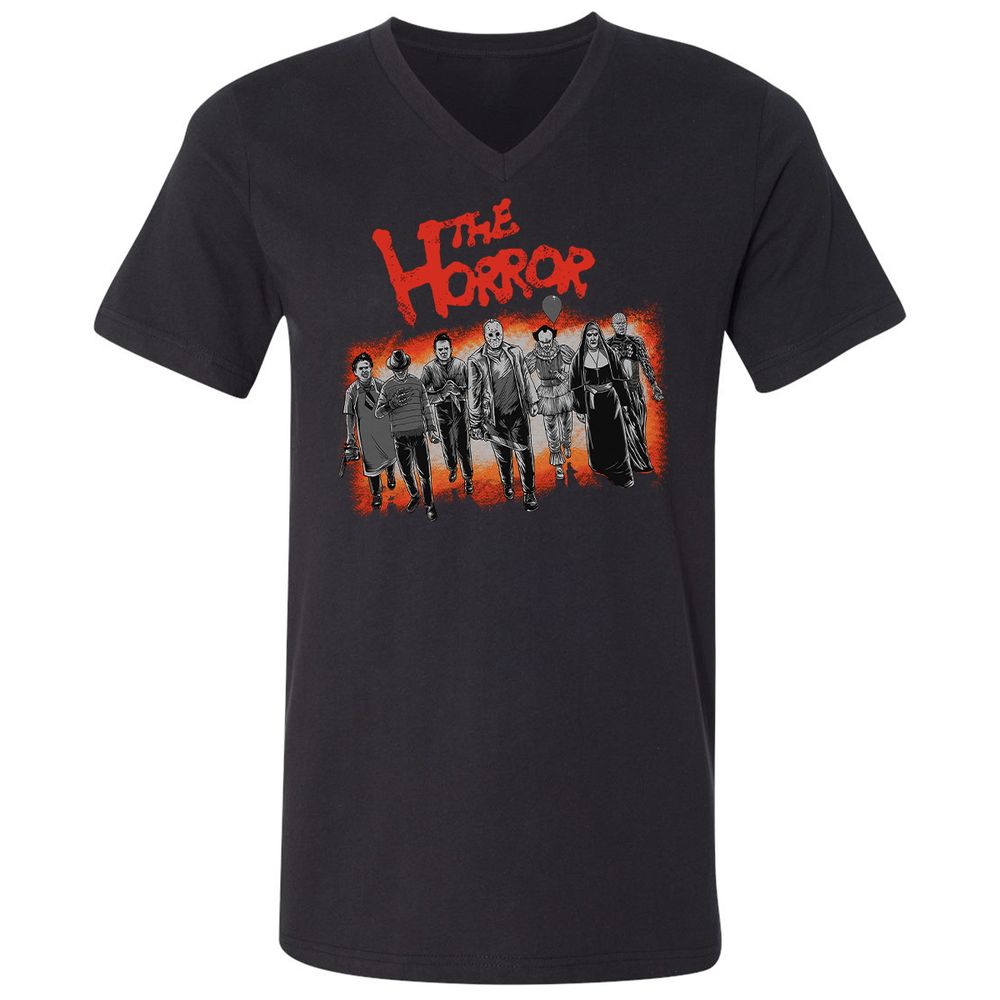 Unisex V-Neck T-Shirt - 8DR5U29R - Black - 1