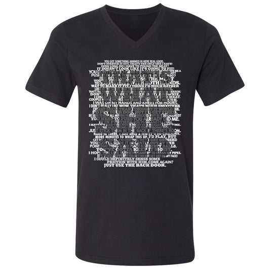 Unisex V-Neck T-Shirt - DCRLNSCA - Black - 1