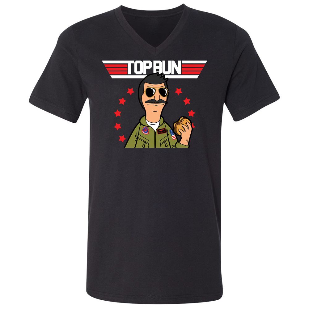 Unisex V-Neck T-Shirt - TTMWXTPD - Black - 1