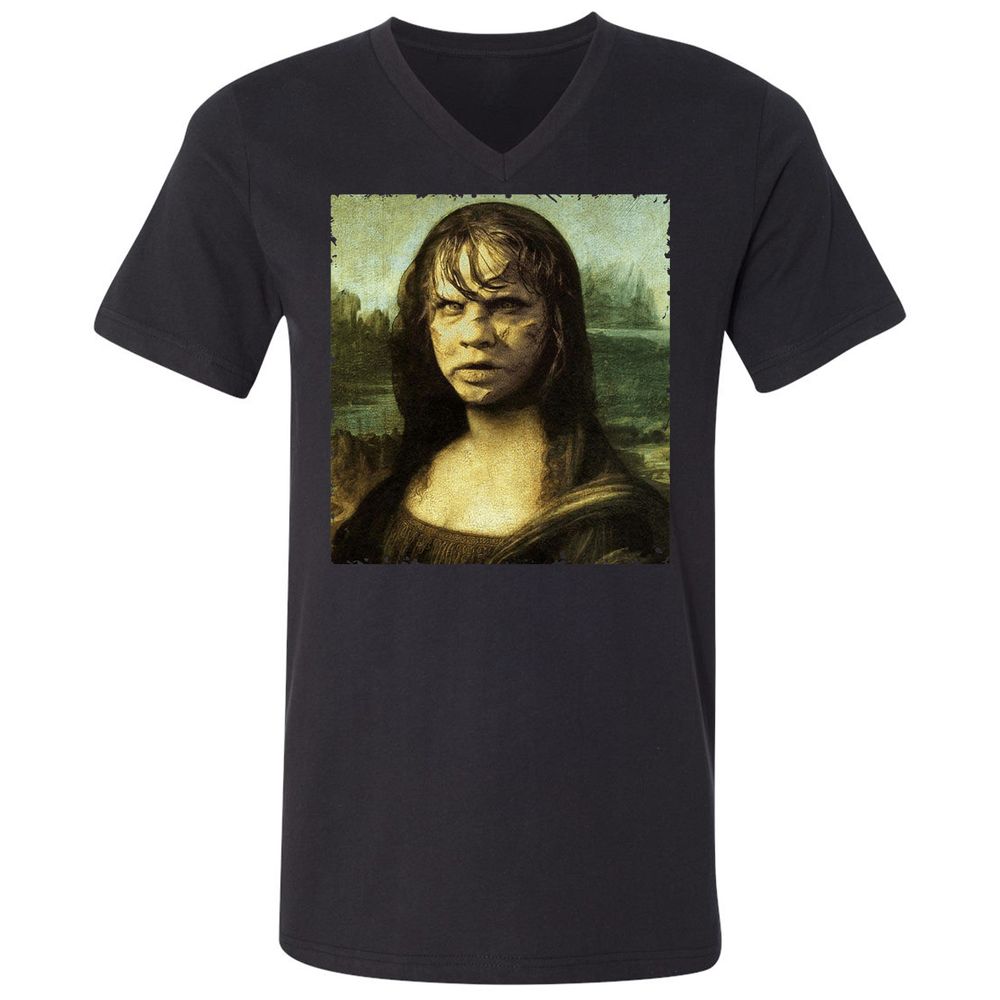 Unisex V-Neck T-Shirt - 17YJH276 - Black - 1