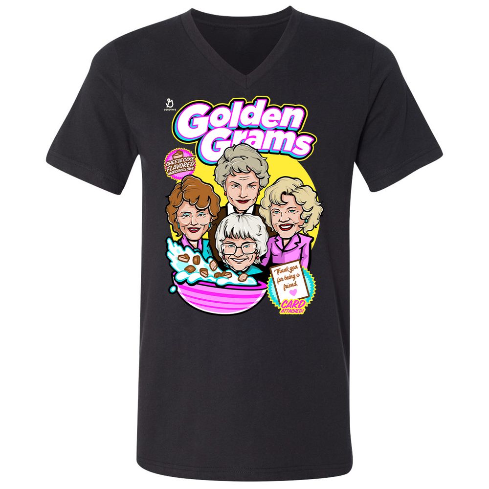Unisex V-Neck T-Shirt - XWPW415Q - Black - 1
