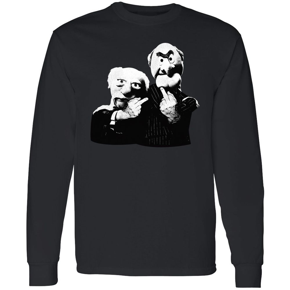 Statler and Waldorf Middle Finger - Black - 1