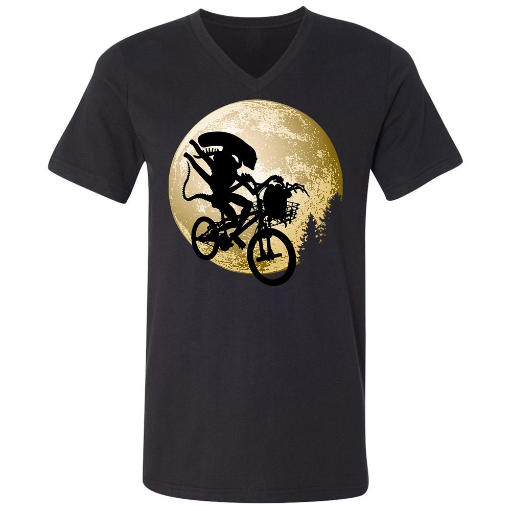 Unisex V-Neck T-Shirt - G3YM7JHR - Black - 1