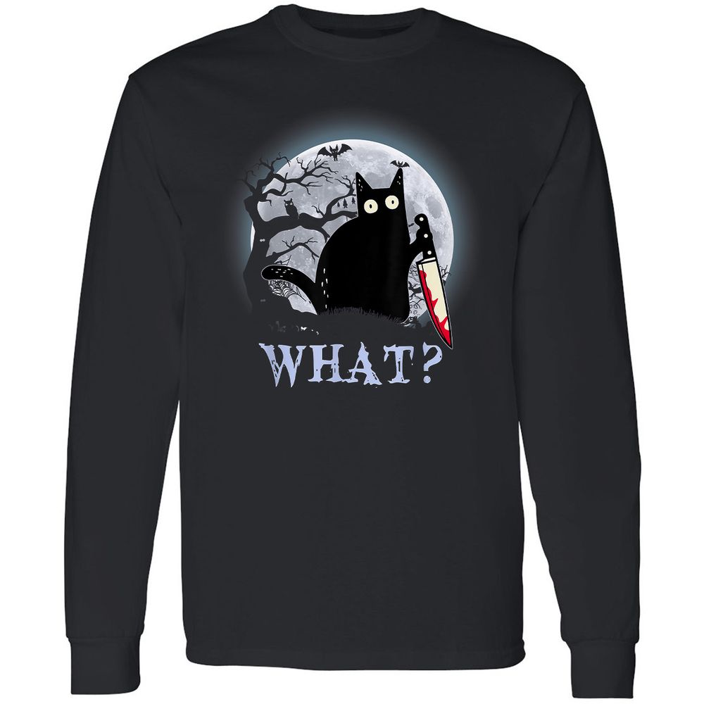 Long Sleeve T-Shirt - BKADJ9DH - Black - 1