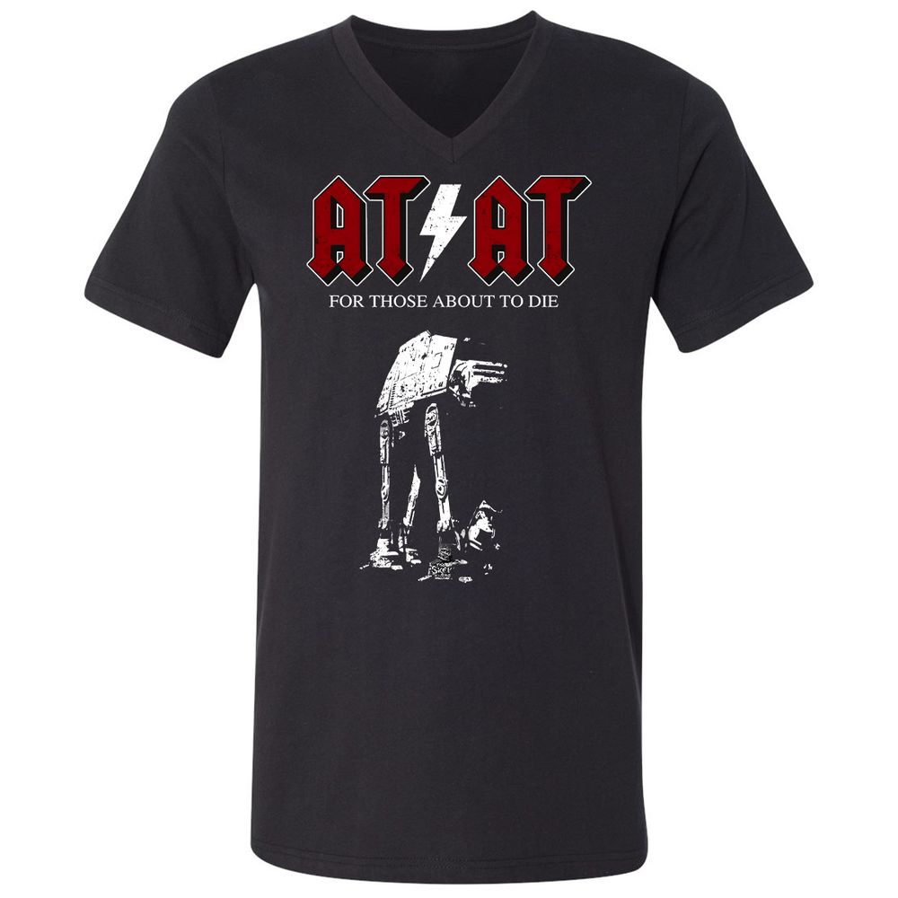 Unisex V-Neck T-Shirt - 71RTAAZU - Black - 1