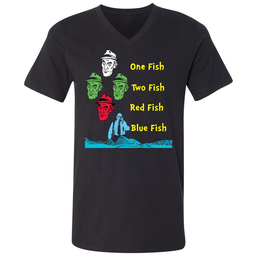Unisex V-Neck T-Shirt - AC3TR6T4 - Black - 1