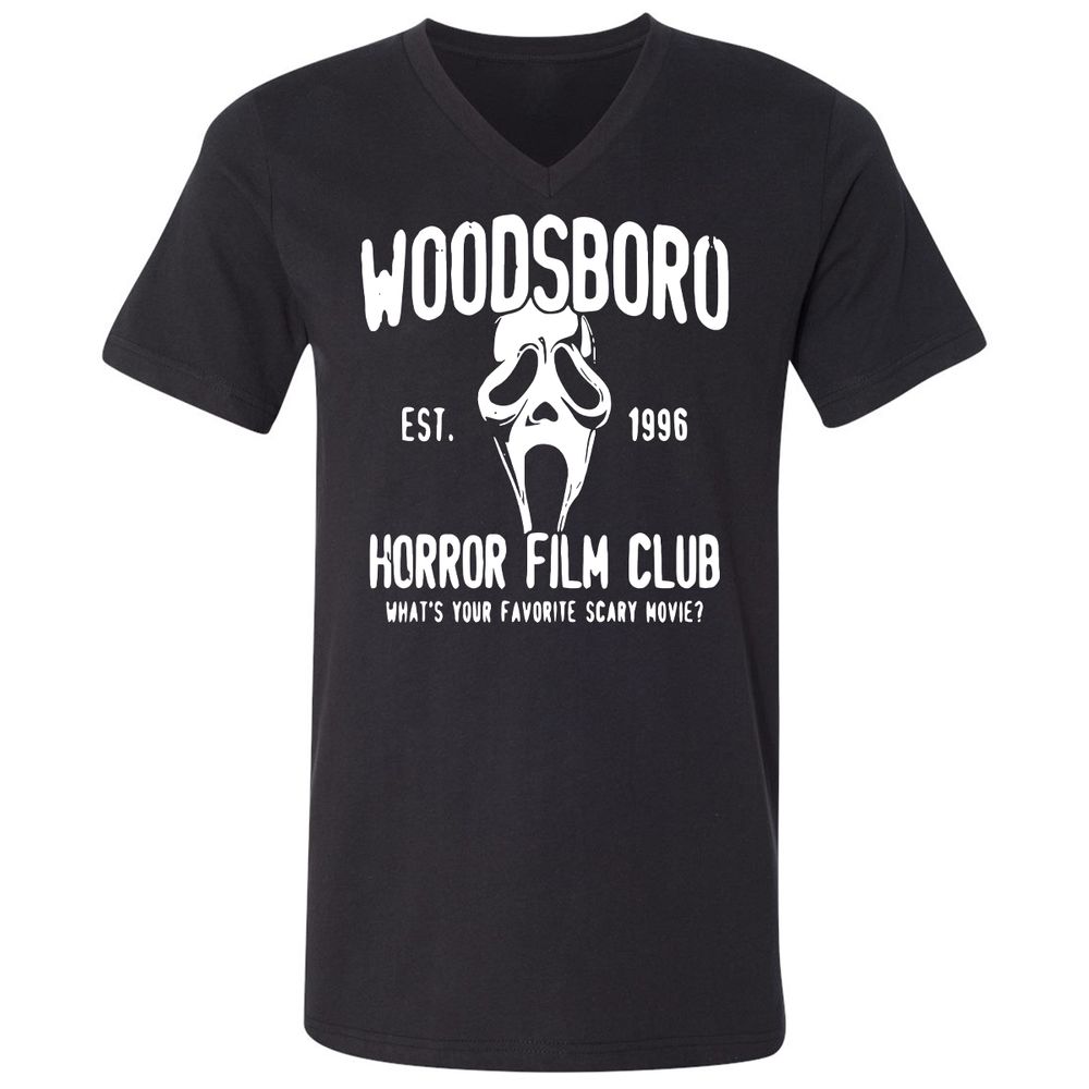 Unisex V-Neck T-Shirt - 7YXQZTRD - Black - 1